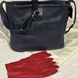 Vintage COACH Leather Long Strap Bucket Bag/crossbody Purse 