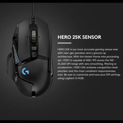 Logitech G502 Hero 25k Sensor Gaming Mouse