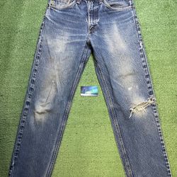 Diamond Gusset blue jeans