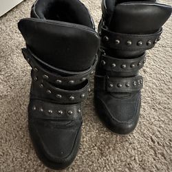 Black Platform Sneakers From Forever 21 - Size 8