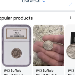 Vintage 1913 Indian head buffalo nickel