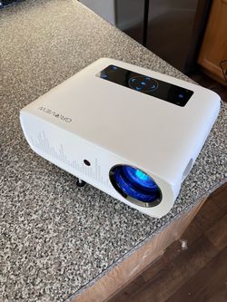 Projector with Screen and Amazon Device