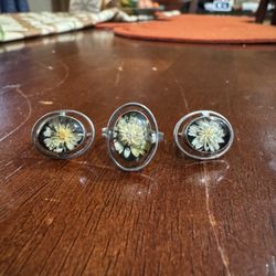 ANTIQUE Silver Earrings And Ring  BARTER