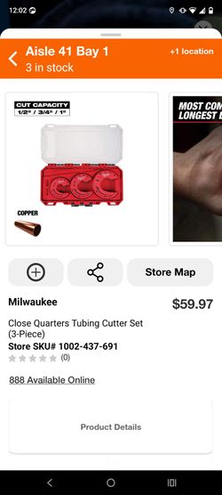 Milwaukee pipe cutter set