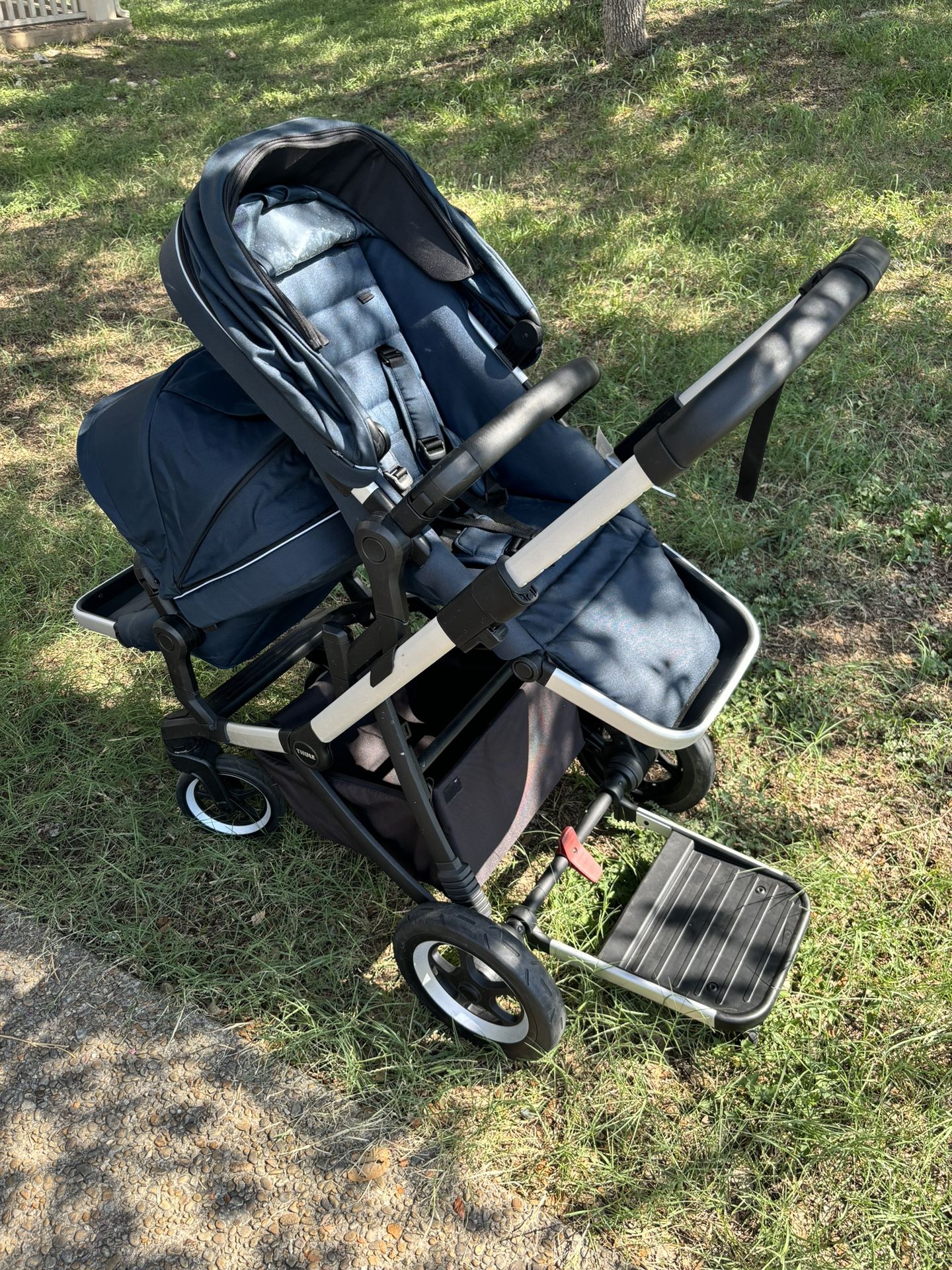 Thule Sleek Stroller Double Toddler Infant Uppababy Vista Mesa Like Chicco Graco Jogging Stroller