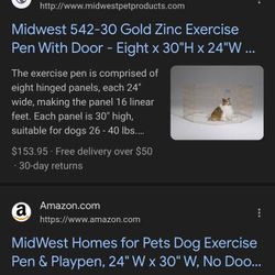 Gold zinc exercise pen + crate