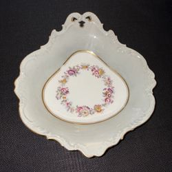 9 inch antique floral bowl