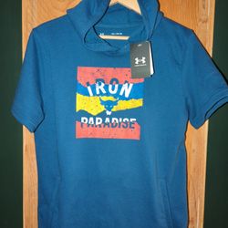 Boys UA Project Rock SS Hoody NWT 