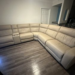 Leather Couch W/ Recliners