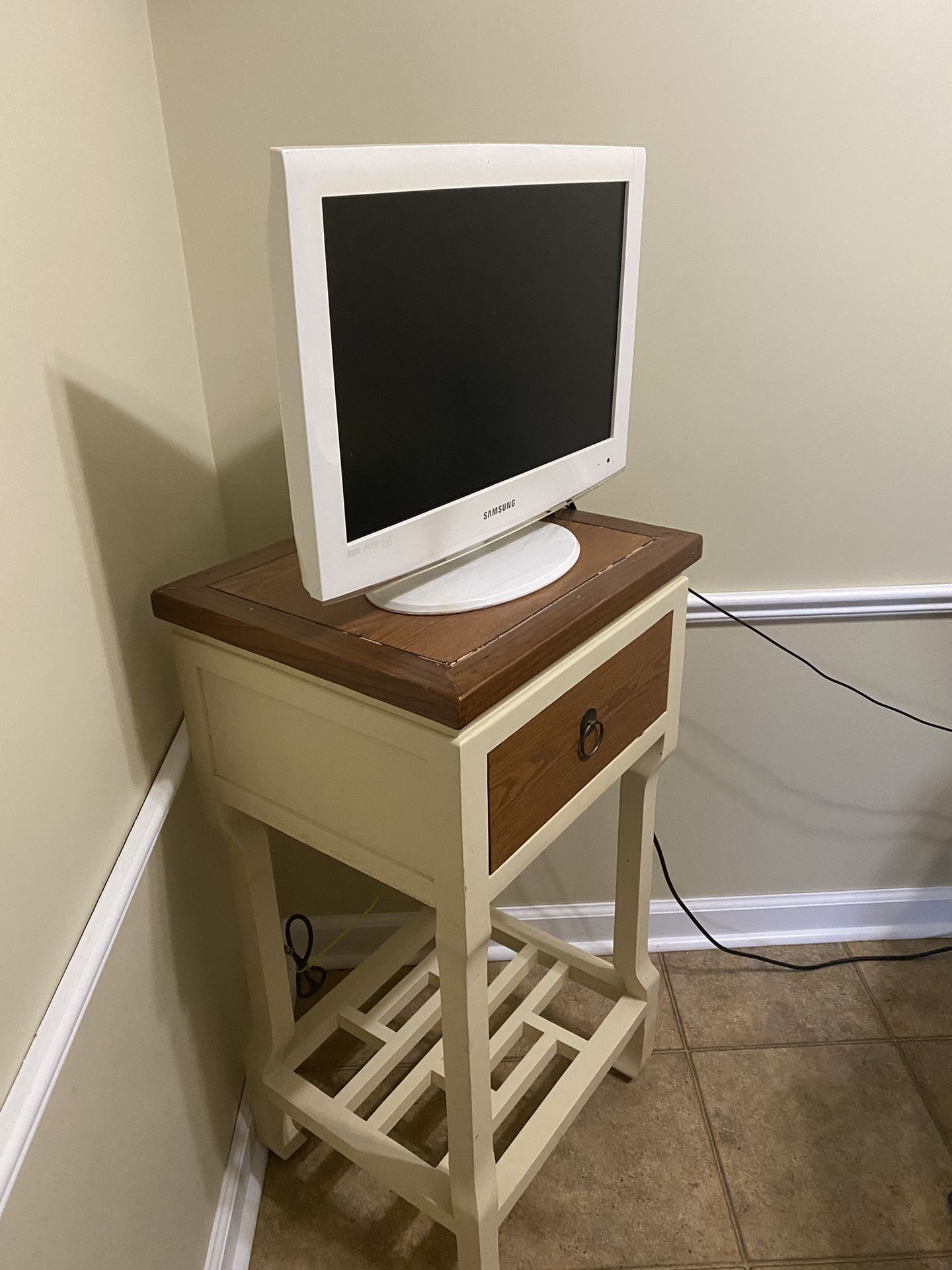 Small Table And 18 Inch TV