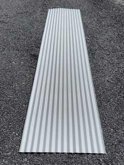 12FT x 3FT White Corrugated Metal Roofing / Siding Panels, 28 Gauge