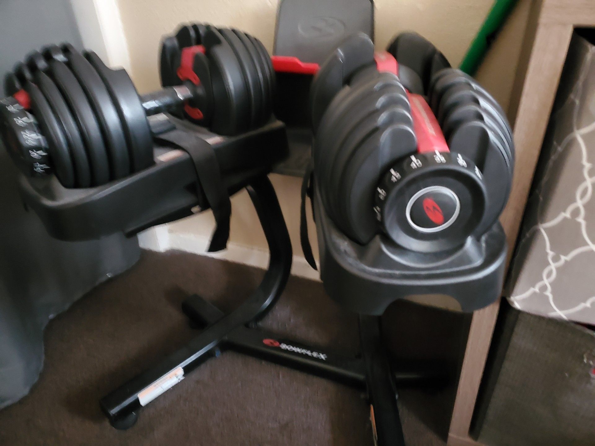 BowFlex Adjustable Weight Dumble Set & Stand for Sale in Ontario, CA ...