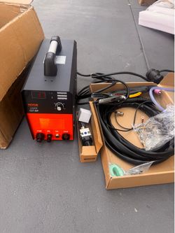 Plasma Cutter, 50Amp, Non-Touch Pilot Arc Air Cutting Machine with Torch, 110V/220V Dual Voltage AC IGBT Inverter Metal Cutting Equipment for 1/2" Cle