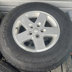 (4) 225/75/17 Jeep wrangler wheels