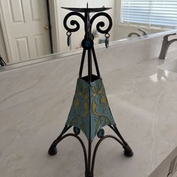Vintage Metal Eiffel Tower Style Candle Holder
