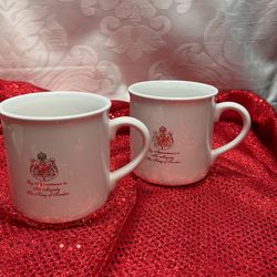 Pair Gevalia Kaffe by Appointment To His Majesty The King Of Sweden Coffee Mugs