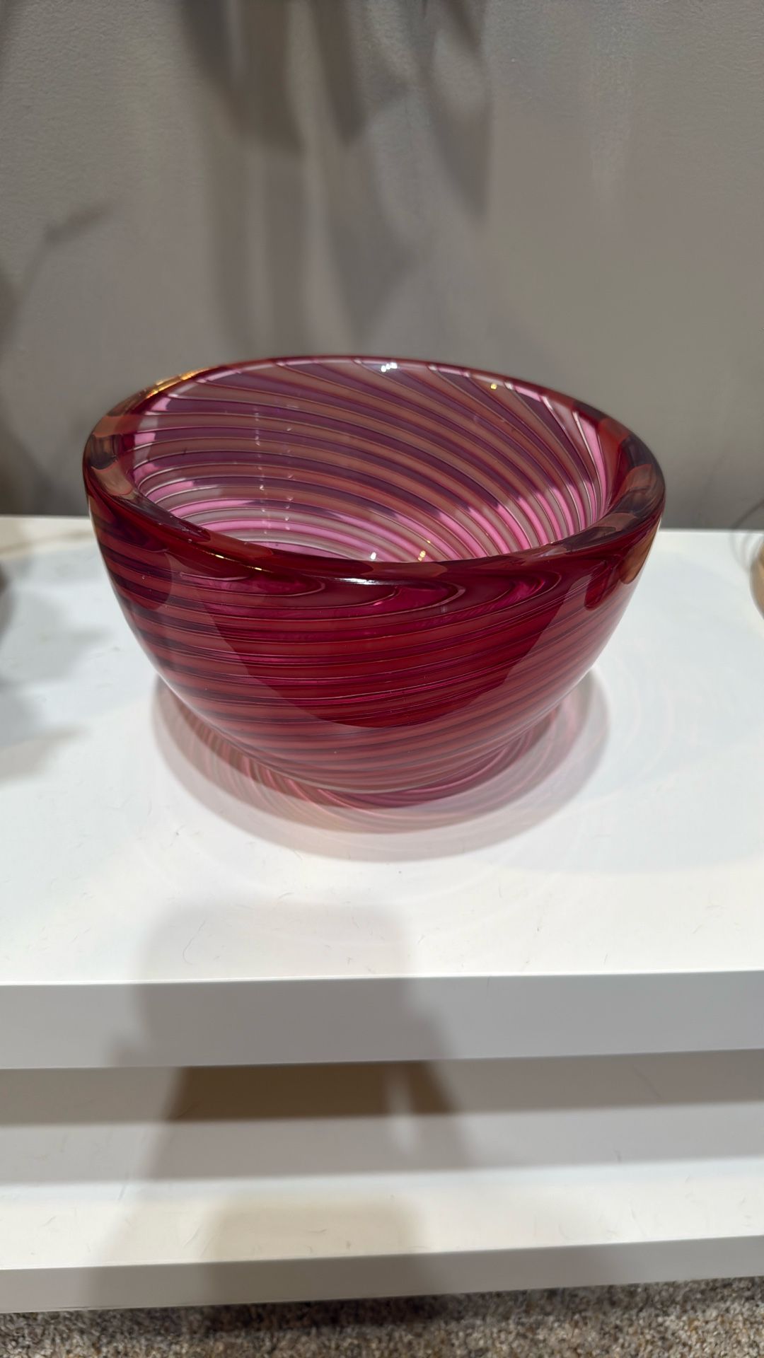 Vintage Murano Heavy Glass Decorative Bowl
