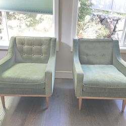 Poly and Bark Gus Lounge Accent Chairs [ Pair - New!!]