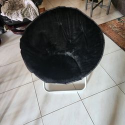 Black Velour Chair