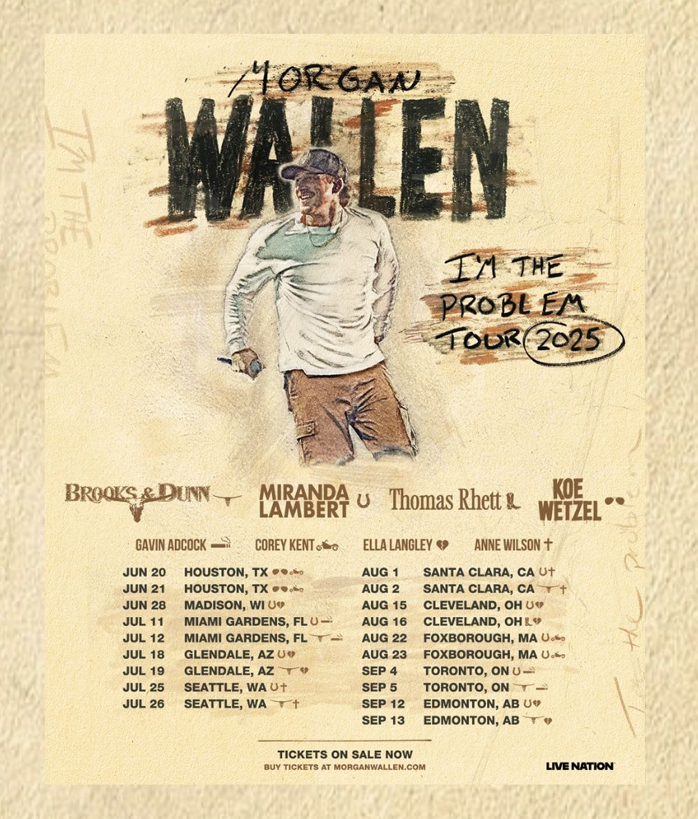 Morgan Wallen tickets - $600/ea Section 108, Row 27