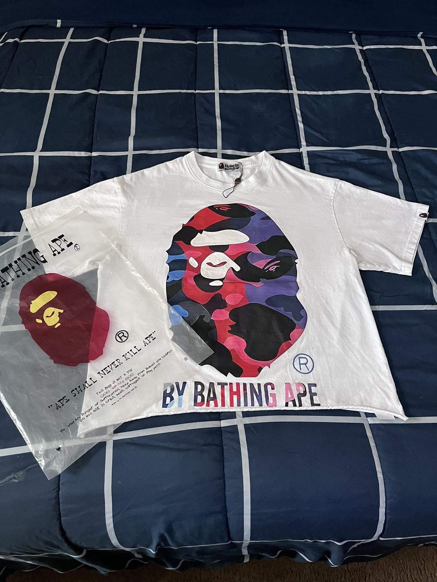White “Multi Color” Bape Shirt 