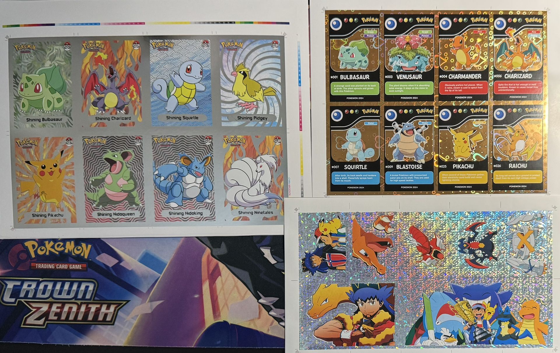 Pokemon Charizard Infinity Shining, Pokedex Black Kanto & Ash Champion Set (3pcs)