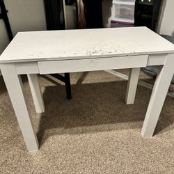FREE White Wooden Parsons Desk