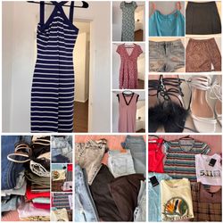 Huge 50pc Woman Junior Clothes Lot Western Boot Barn Ariat Levi’s Size S/m 27 (4-6) New