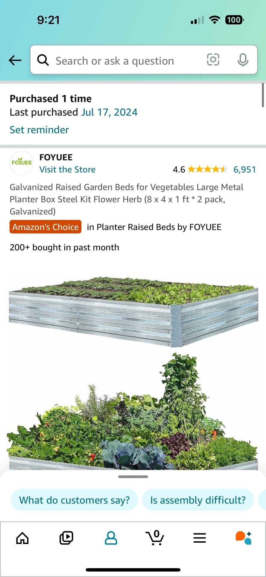 New Galvanized Raised Garden Bed