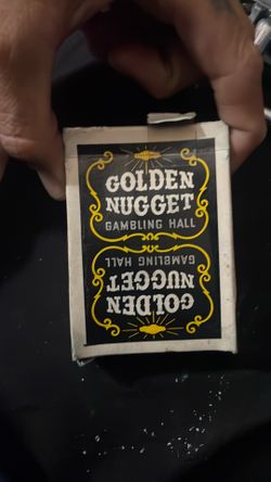 1974 Vintage Golden Nugget Gambling Hall Playing Cards Deck Black Yellow 45$$ onion