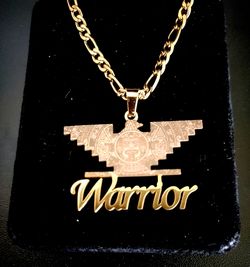 NEW CUSTOM GOLD HUELGA BIRD PENDANT CHAIN