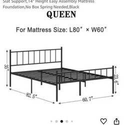 Queen size bed frame$mattress