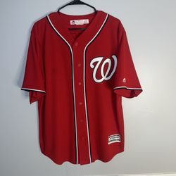 Washington Nationals Bryce Harper Baseball Jersey Mens Large Red Majestic