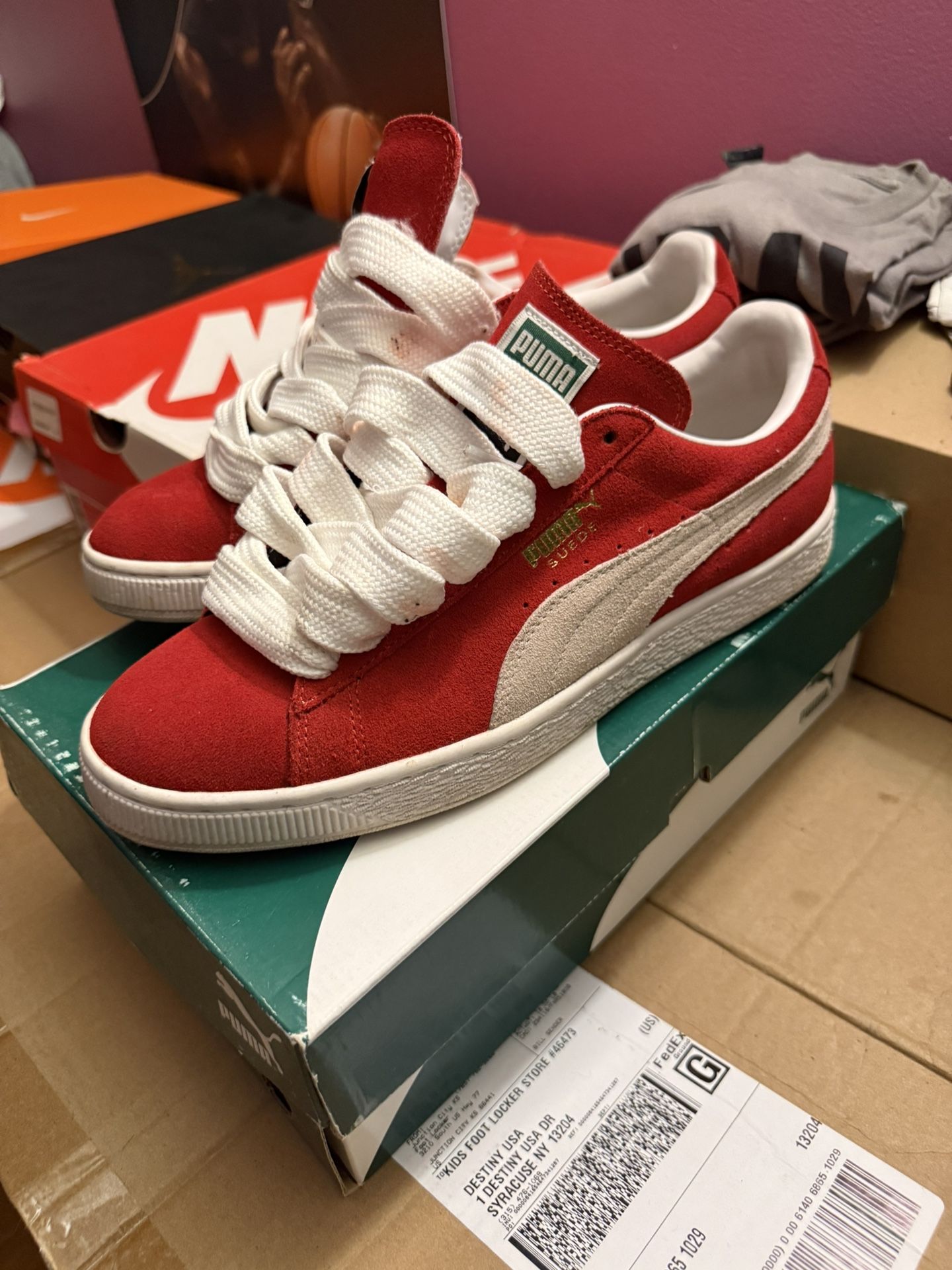 Red Puma Suede Classic Size 10.5