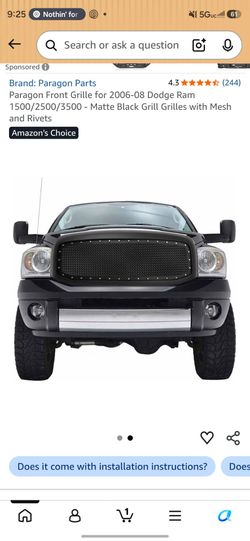 Dodge Ram Truck Front Grill