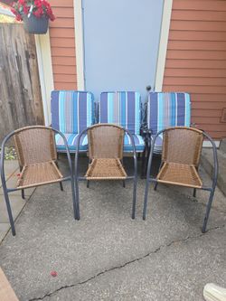 Rattan patio chairs