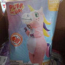 puff me up unicorn inflatable child costume