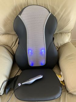 Massager HoMedics QRM-400H Quad-Roller Shiatsu & Rolling Massaging Cushion with Heat TESTED 