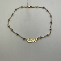 LOVE ANKLET 18K3T, 9.5 LENGHT, 3.1 GRAMS 