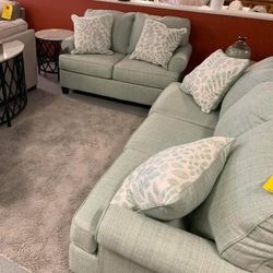 Kilarney Mist Living Room Set /couch /Sofa and Loveseat 