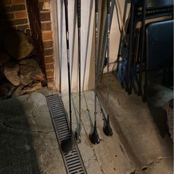 Lot Of 4 Vintage/older Golf Clubs 1,3,5 And 5 Iron 