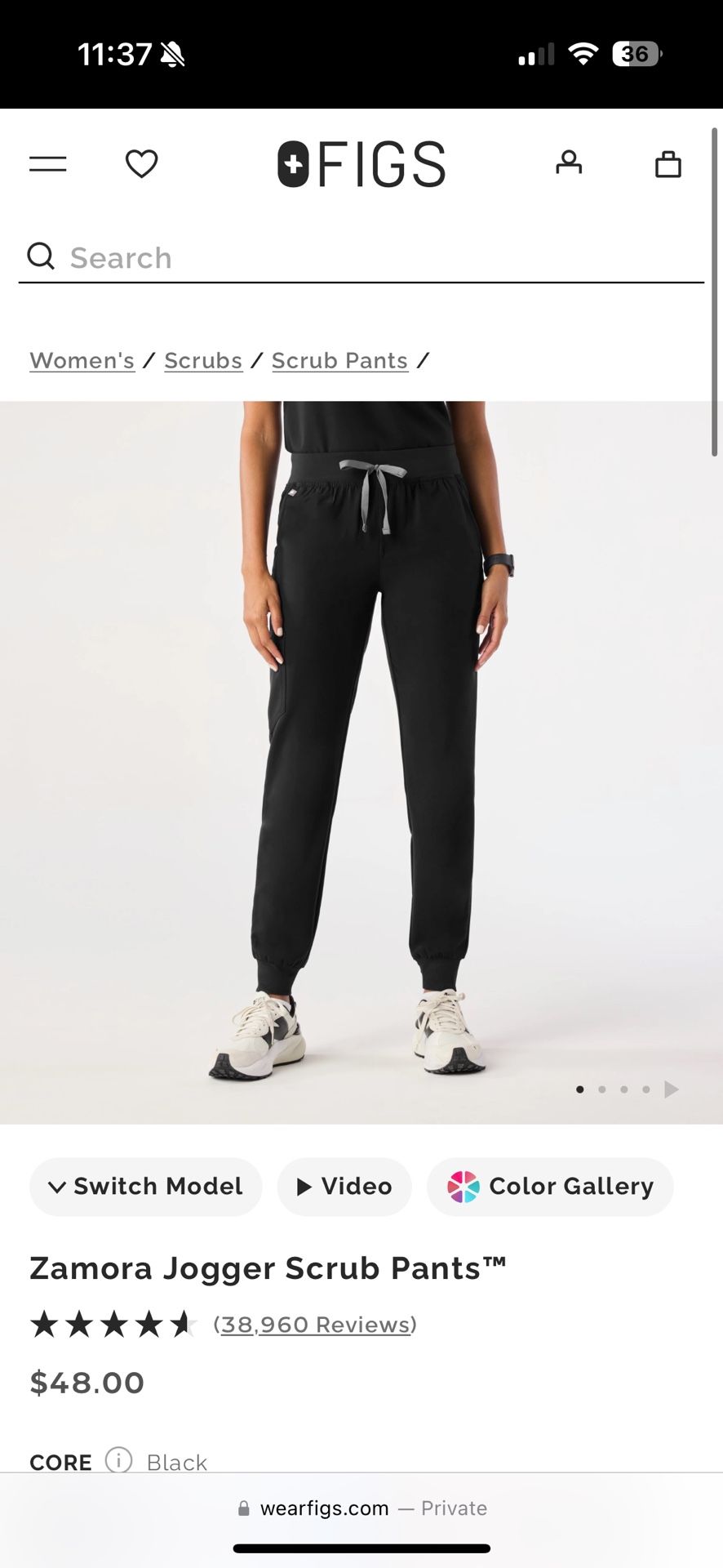 Figs Black Zamora Joggers