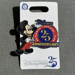 Disney Parks Celebrating Pins 25th Anniversary Mickey Mouse Official Pin