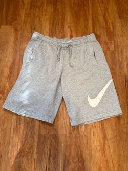 Nike Athletic Shorts Gray Nike Athletic Shorts Gray Swoosh Logo Drawstring Waist