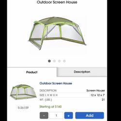 uline outdoor screen house