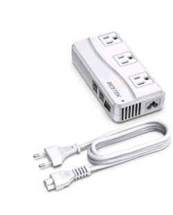 BESTEK Universal Travel Adapter 3 Type B outlets and 4 USB ports