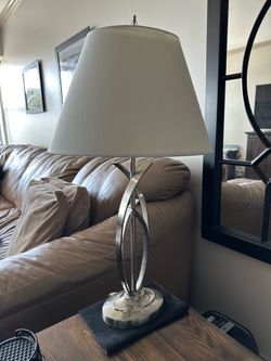 Modern Brushed Nickel Table Lamp