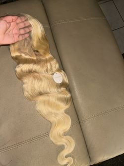 100% Human Hair 613 38 Inch Body Wave Wig Via