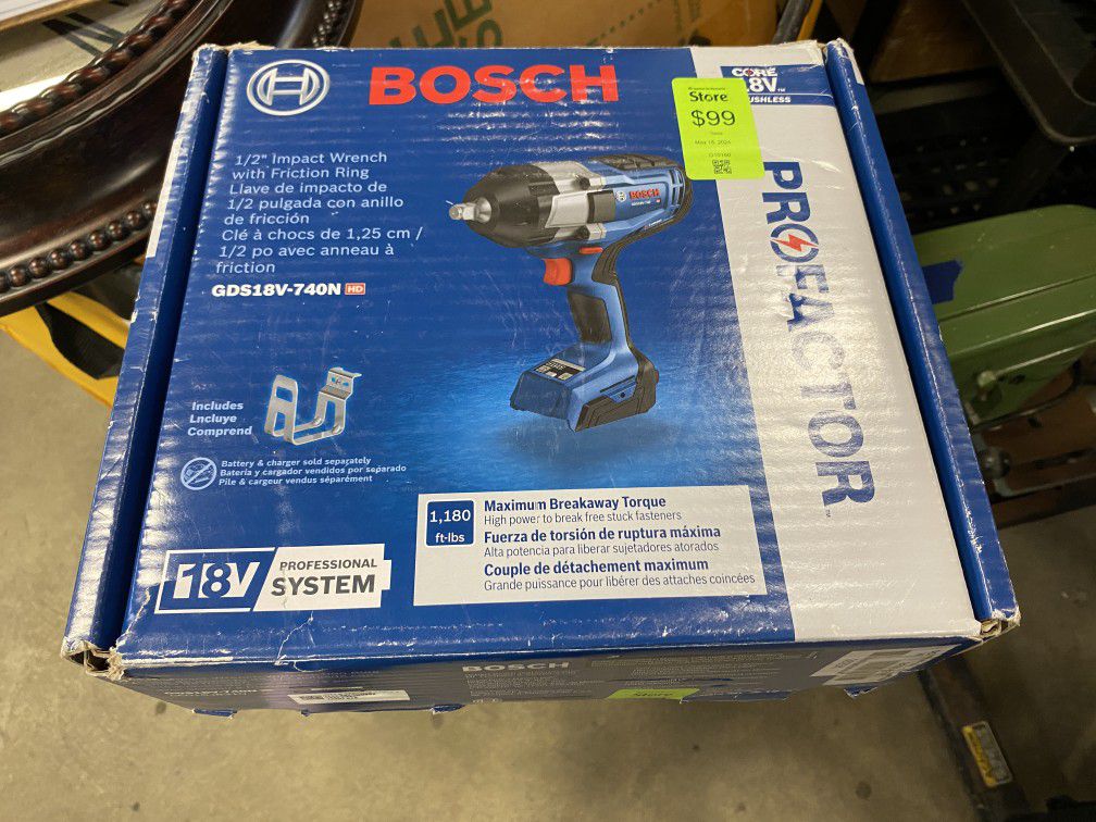 NEW!!! BOSCH 1/2" Impact Wrench W/ Friction Rings