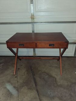 Home
(3.8)
|
23
Weston Home Wood X-Base Campaign Writing Desk with Drawers, Espresso